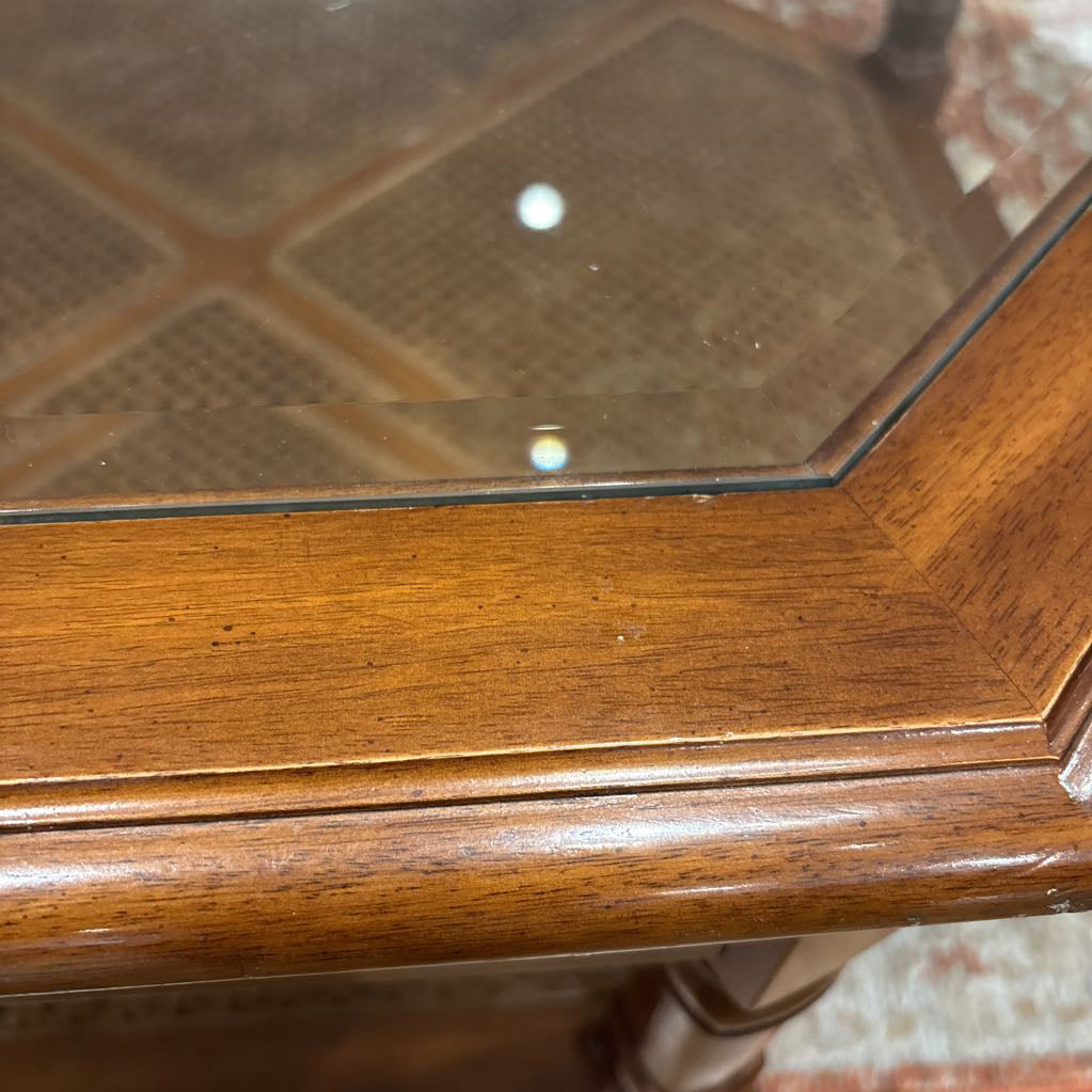 Octagon Woven Base Coffee Table