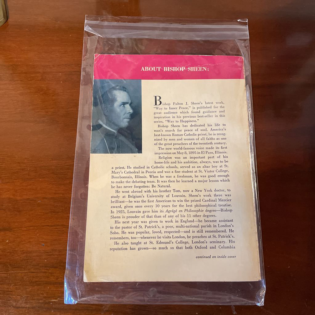 The Way to Inner Peace Creepy Fulton Sheen Mag