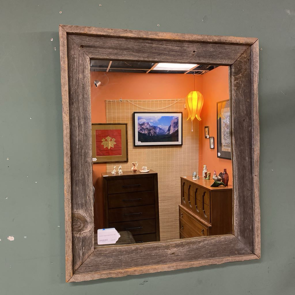 Weather Wood Framed Mirror C MIRRORS
