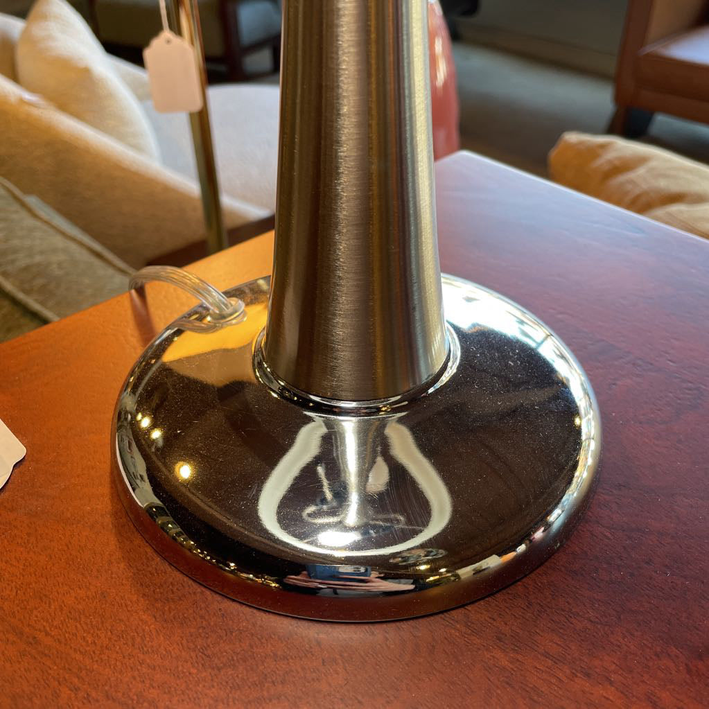 Silver Double Bulb Table Lamp