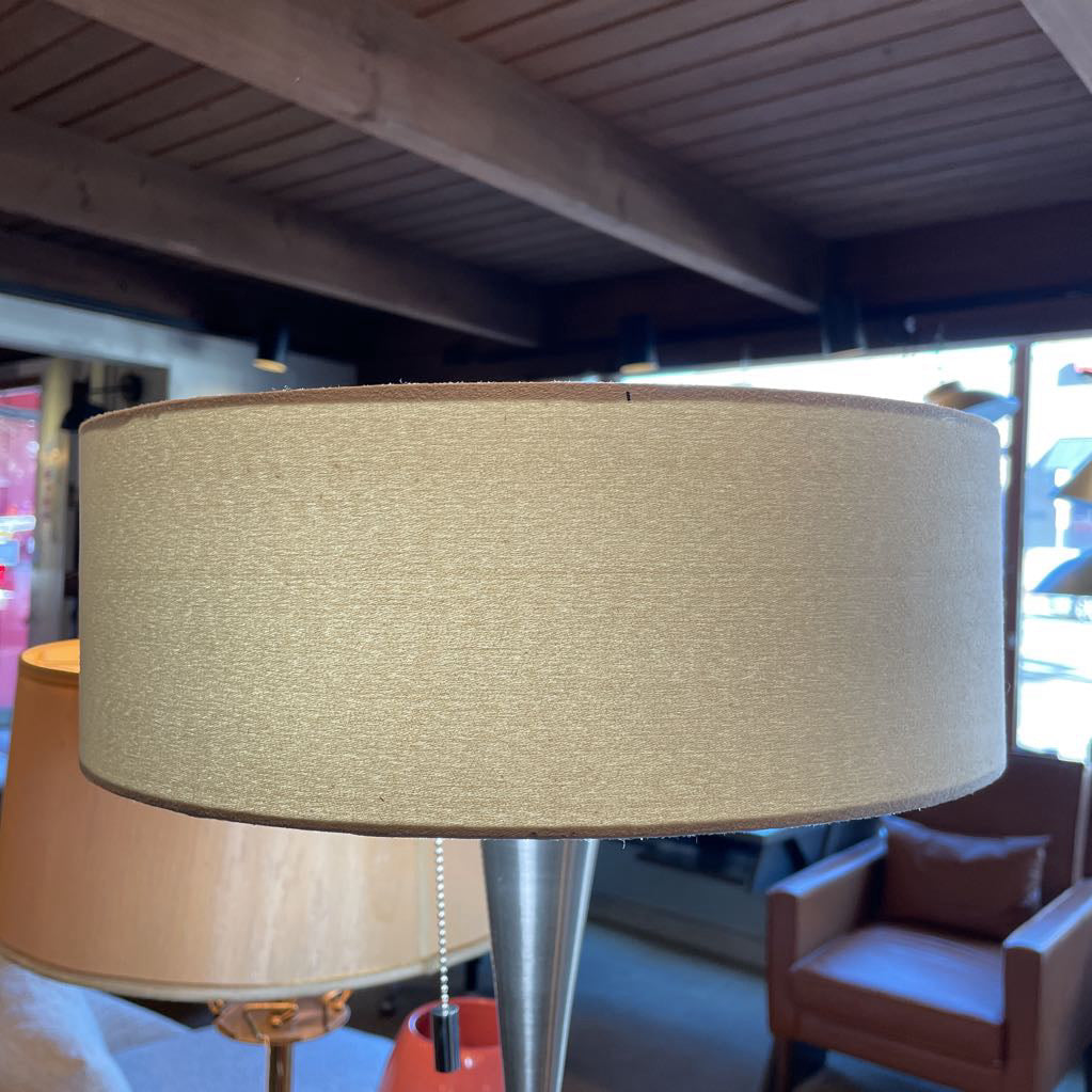 Silver Double Bulb Table Lamp