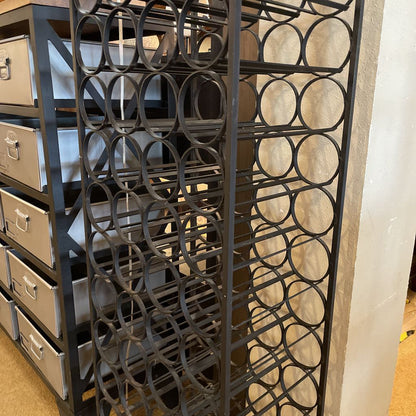 Arthur Umanoff Black Metal Tall Wine Bottle Rack
