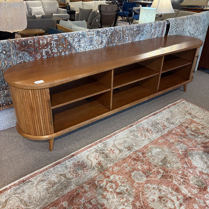 POVISON 94-inch Walnut Media Stand w/Storage