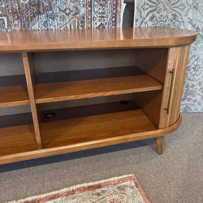 POVISON 94-inch Walnut Media Stand w/Storage