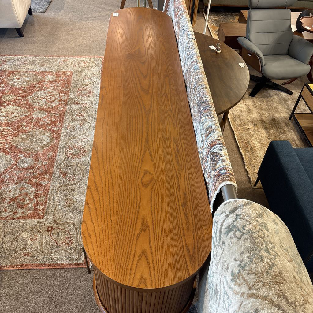 POVISON 94-inch Walnut Media Stand w/Storage