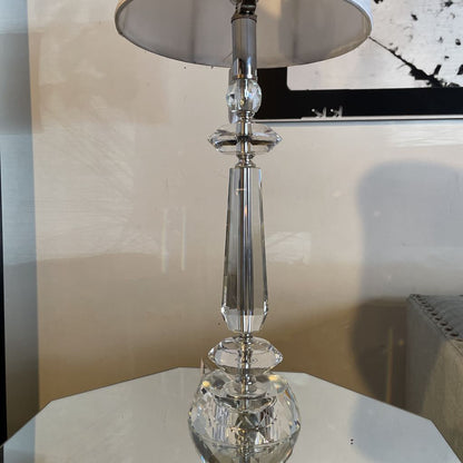 Shiny Faceted Glass Base Table Lamp LAMPS
