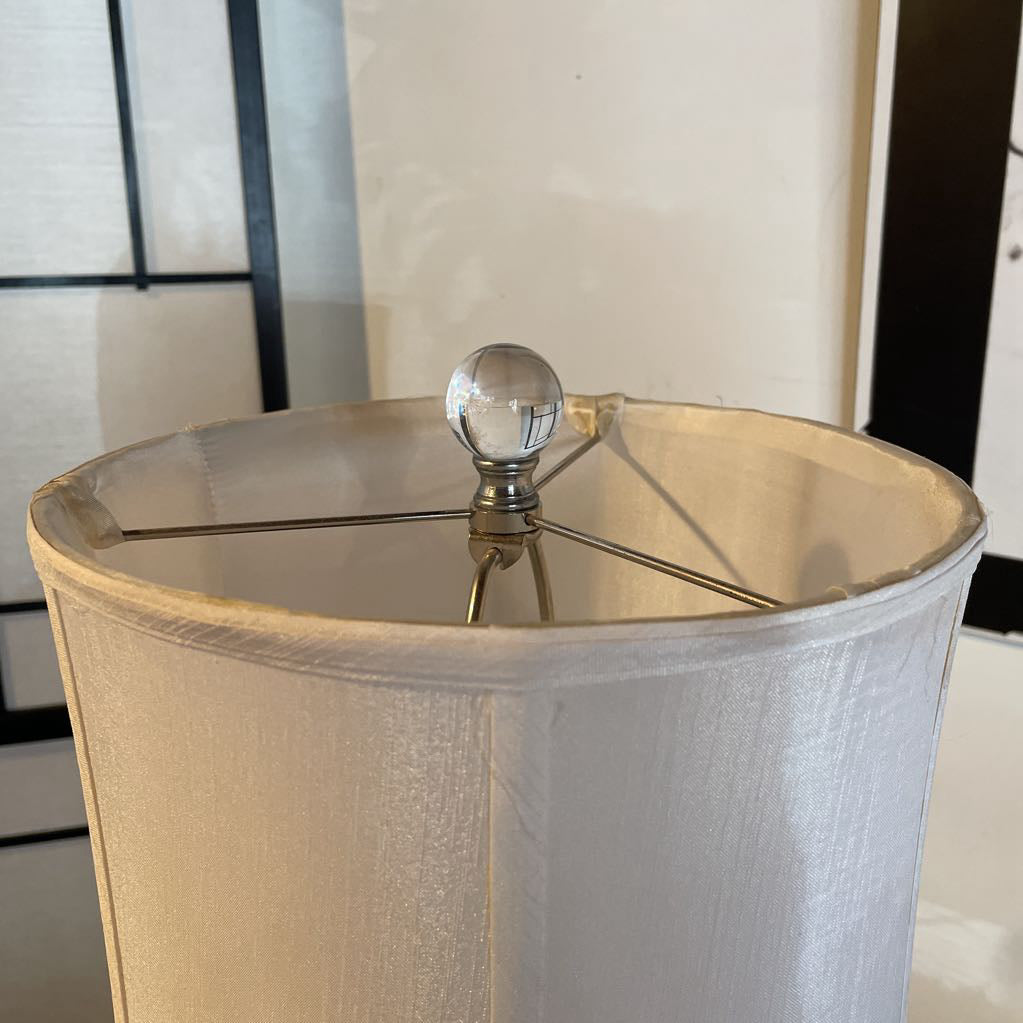 Shiny Faceted Glass Base Table Lamp LAMPS