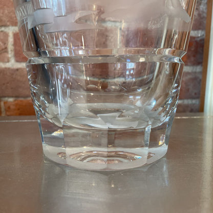 Big, Heavy Crystal Vase, Etched Beograd XVIII UNIQUE FINDS