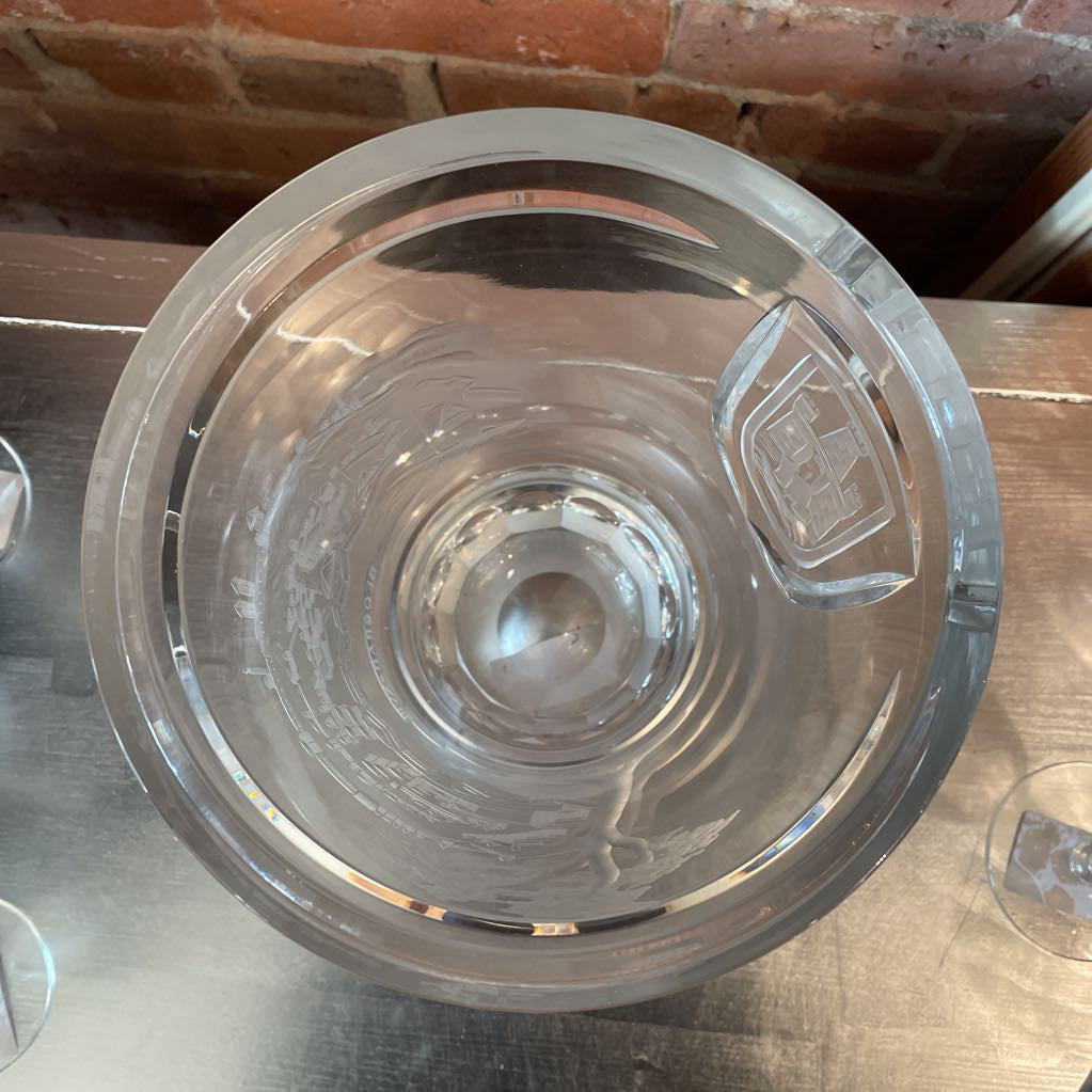 Big, Heavy Crystal Vase, Etched Beograd XVIII UNIQUE FINDS