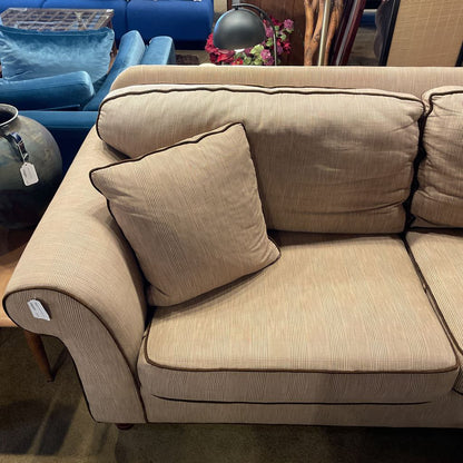 Baker Tan Patterned Rolled Arm Sofa U SOFAS