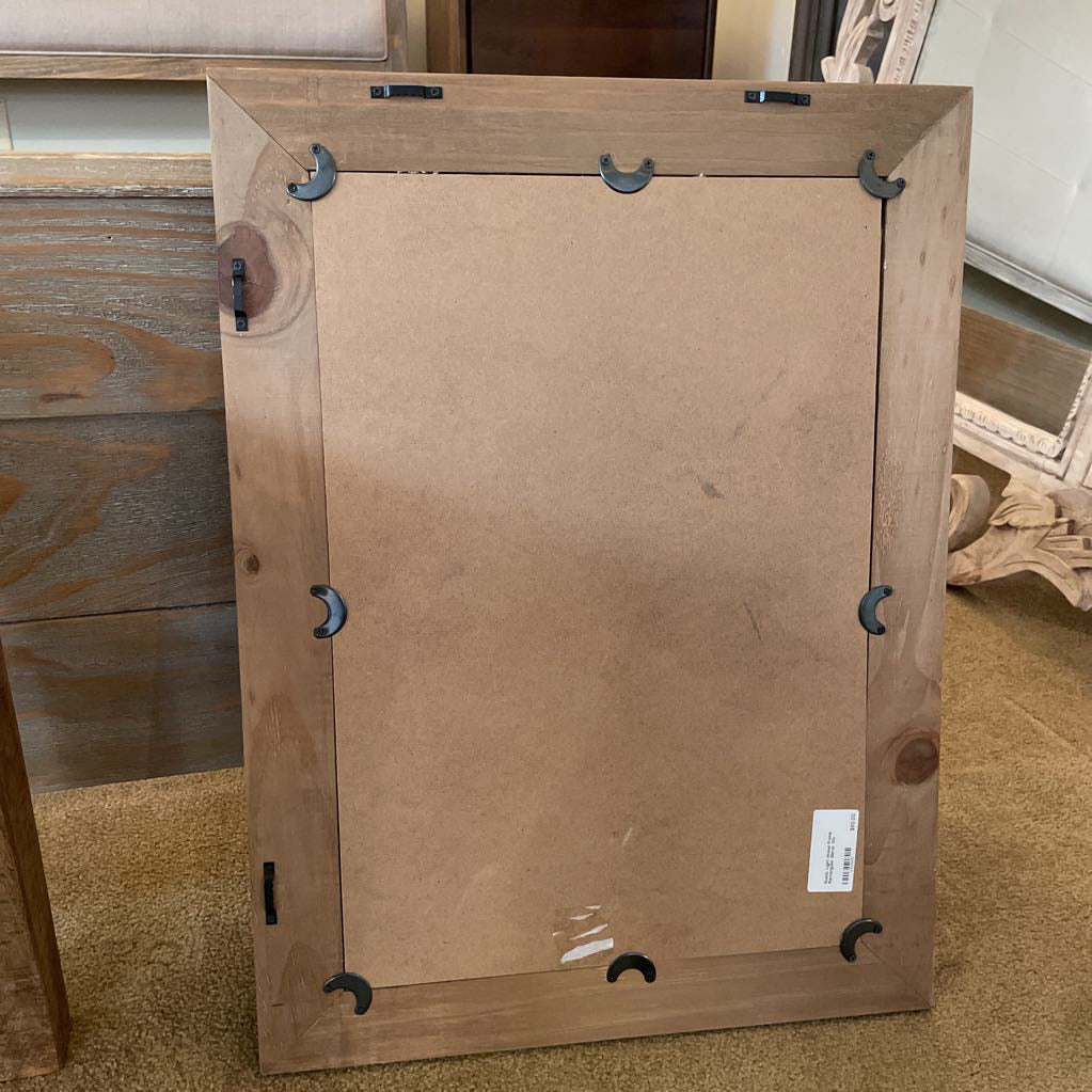 Rustic Light Wood Frame Rectangular Miirror C MIRRORS