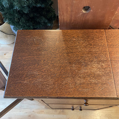 Old Wood Cabinet with Quarter Sawn Doors and Drawer