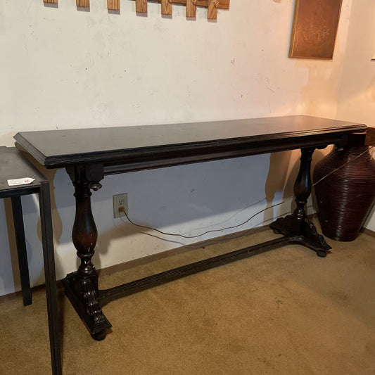 Black Trestle Style Wood Console Table C CONSOLE TABLES