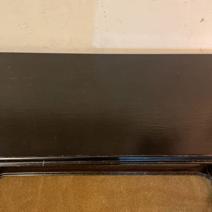 Black Trestle Style Wood Console Table