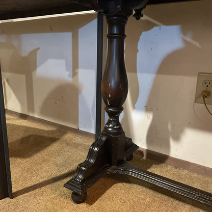 Black Trestle Style Wood Console Table