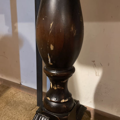 Black Trestle Style Wood Console Table