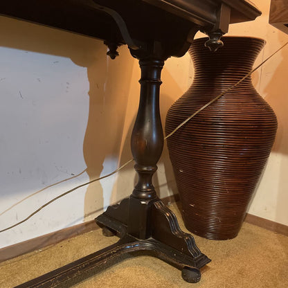 Black Trestle Style Wood Console Table