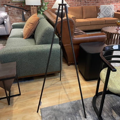 Tripod Black Floor Lamp with Ball/Loops Top