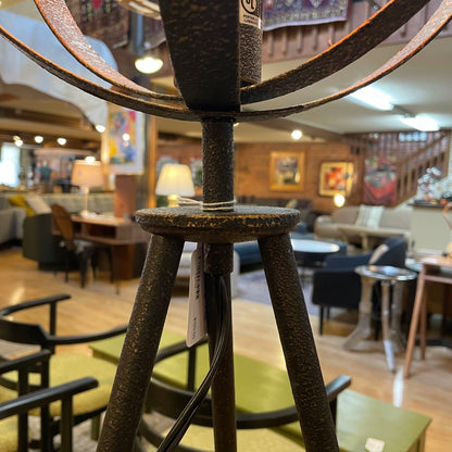 Tripod Black Floor Lamp with Ball/Loops Top