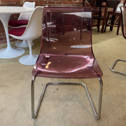IKEA Tobias Clear Purple Dining Chairs SET of 4 C DINING CHAIRS
