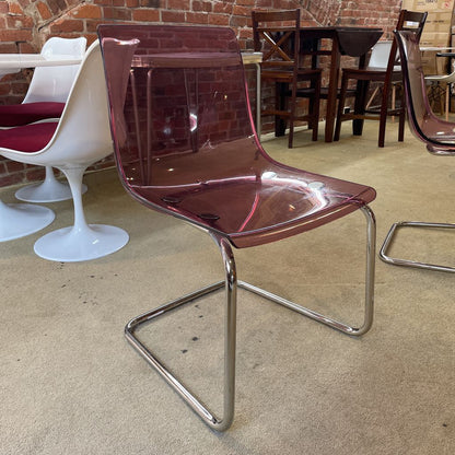 IKEA Tobias Clear Purple Dining Chairs SET of 4