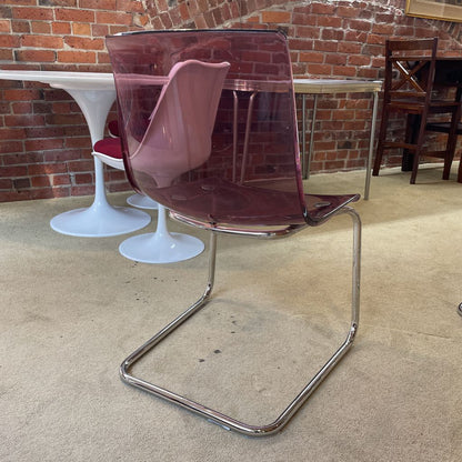 IKEA Tobias Clear Purple Dining Chairs SET of 4