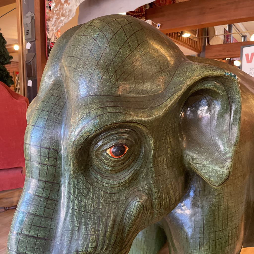 Gracie the Giant Green Elephant AS IS