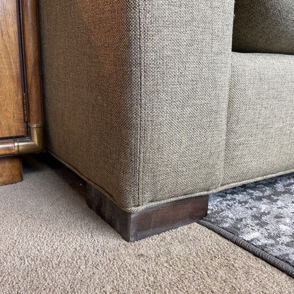 Olive Tweed Modern Sofa