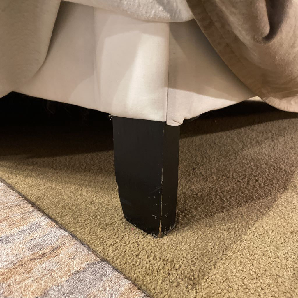 Curved Arm Slip Cover Sofa w/ Additional White Slip Cover