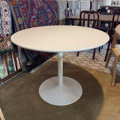 CB2 White Round Dining Table C DINING TABLES