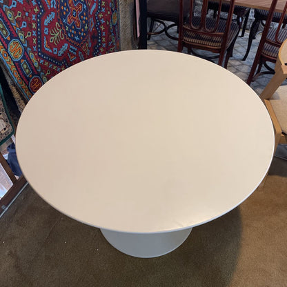 CB2 White Round Dining Table C DINING TABLES