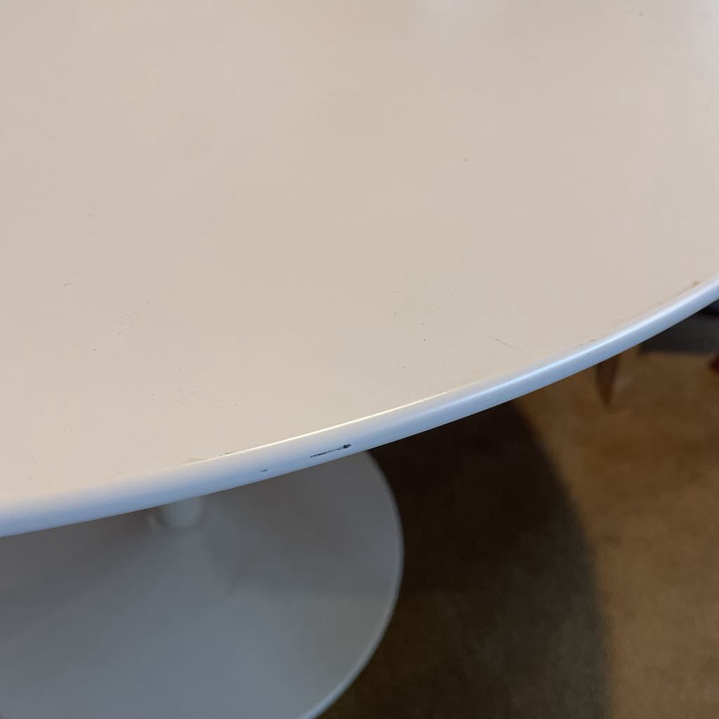 CB2 White Round Dining Table C DINING TABLES