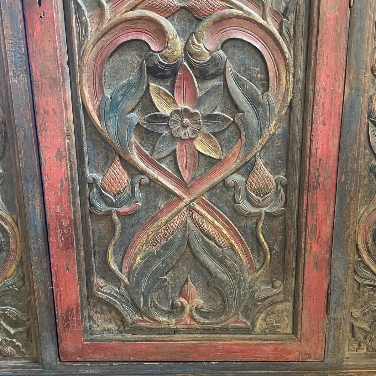 David Smith Indonesian Carved Armoire