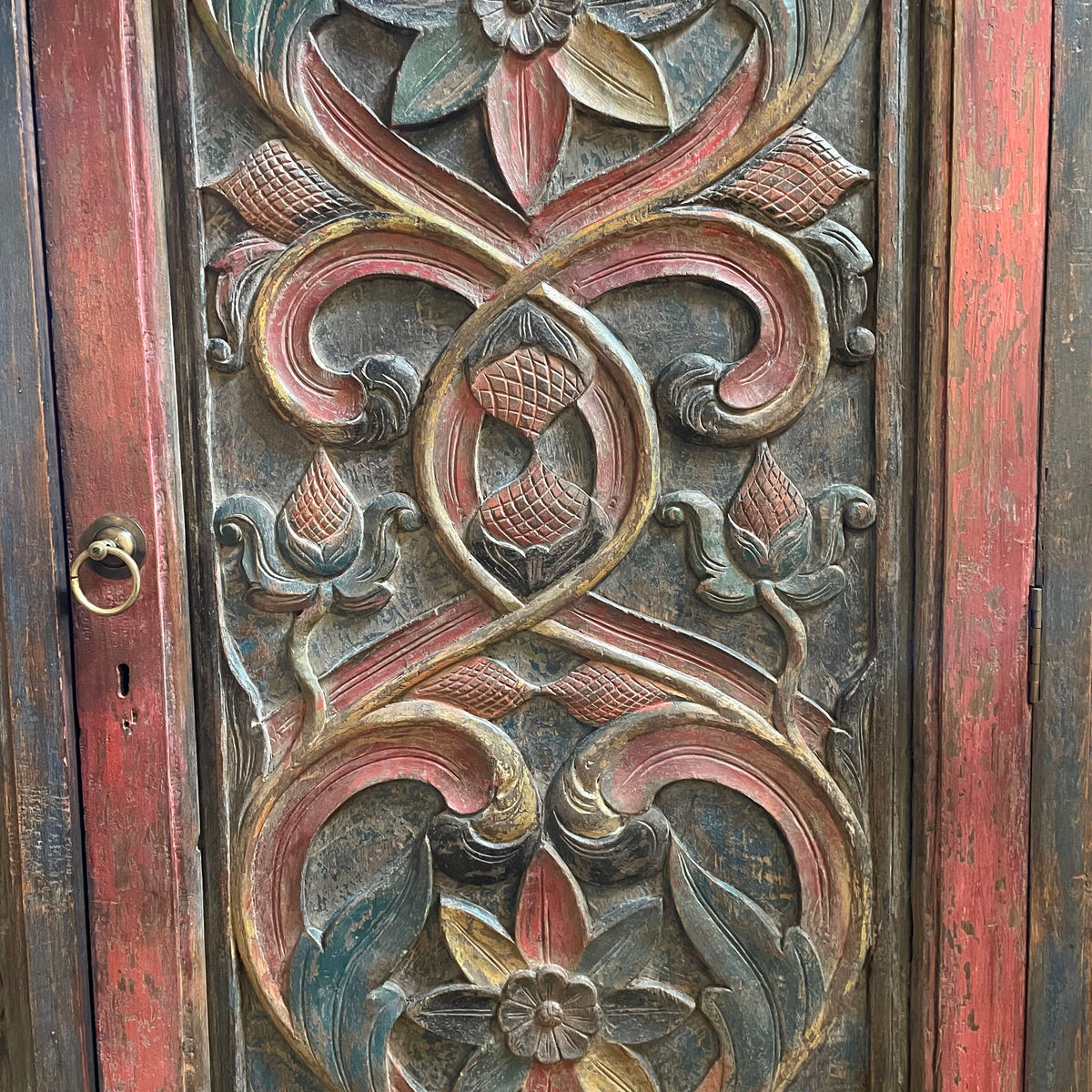 David Smith Indonesian Carved Armoire