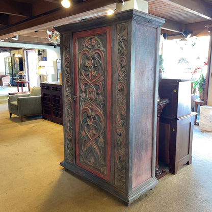 David Smith Indonesian Carved Armoire