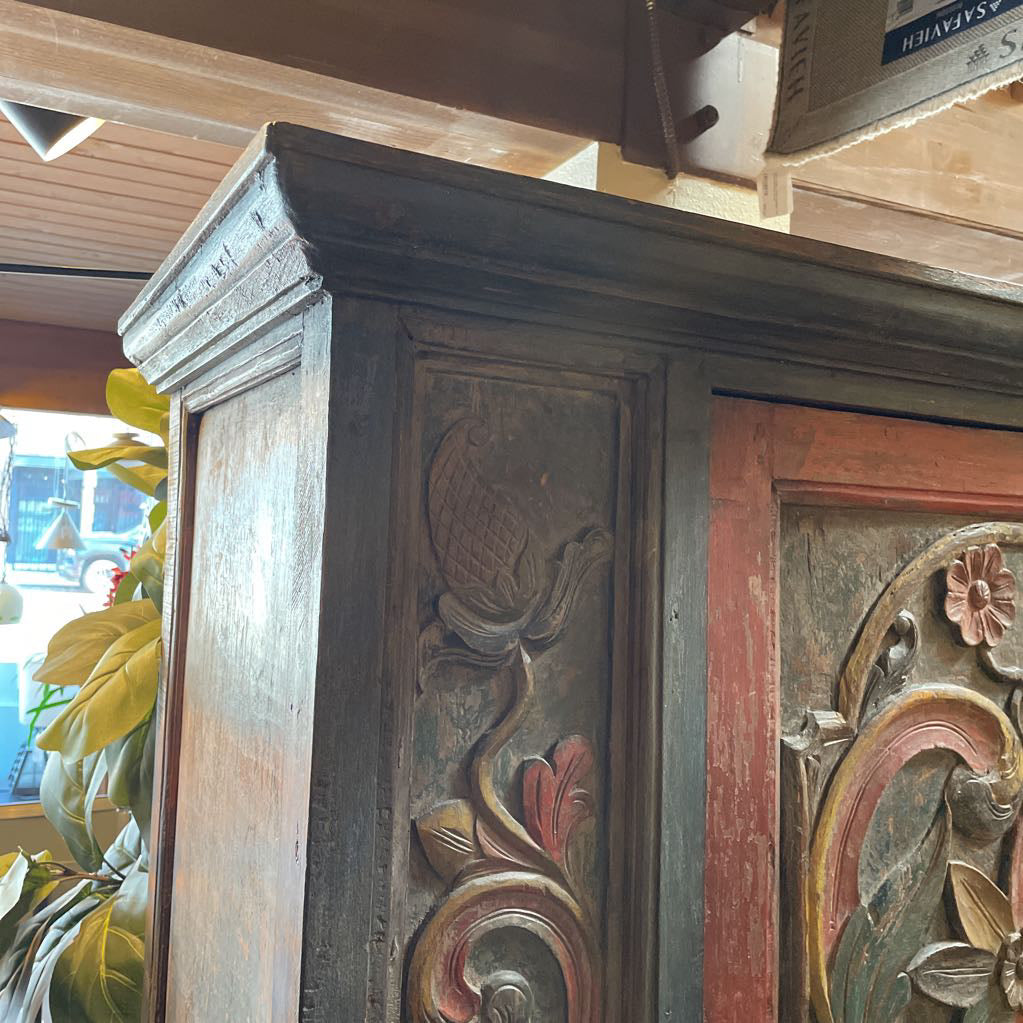 David Smith Indonesian Carved Armoire