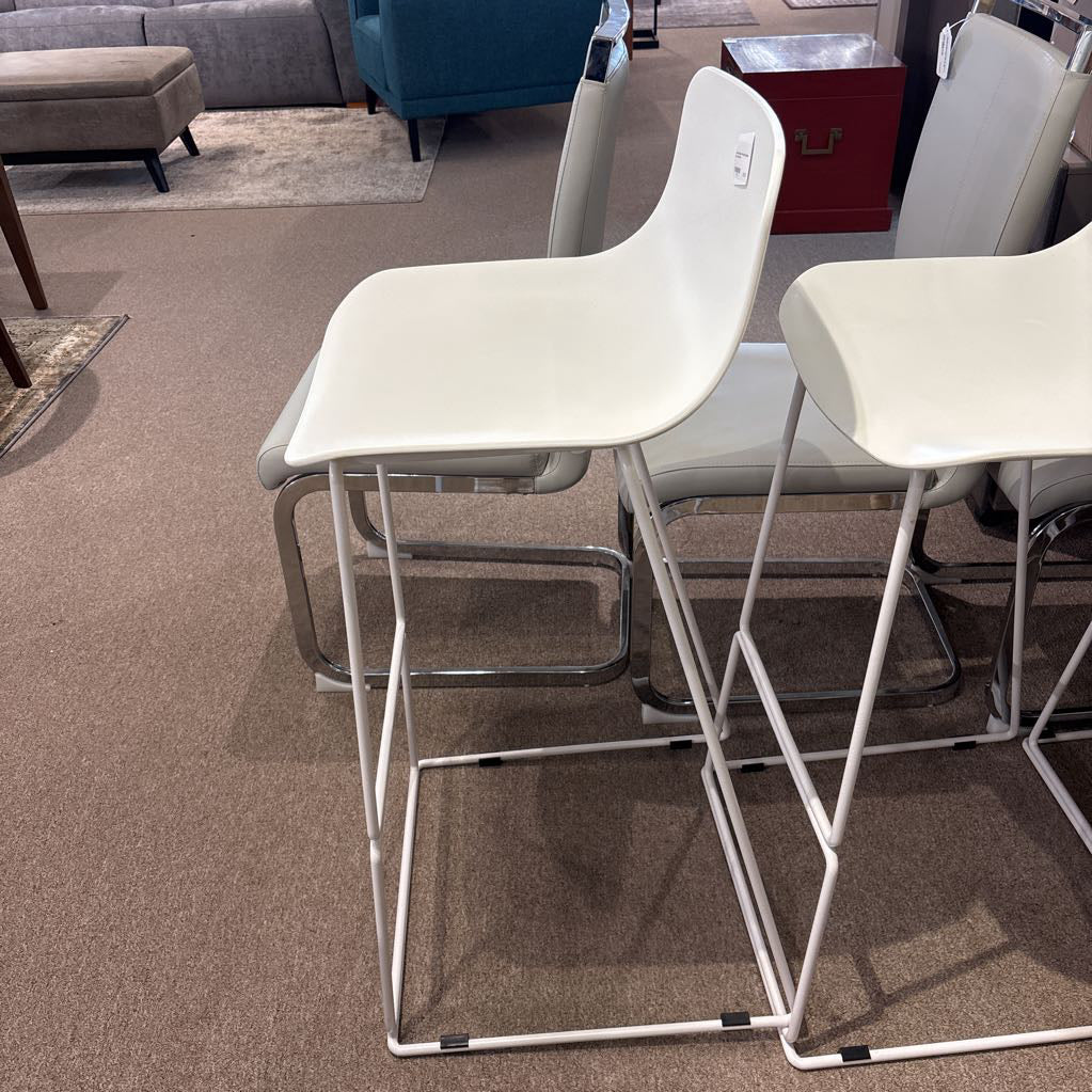 Article Modern White Sled Base Bar Stool C STOOLS