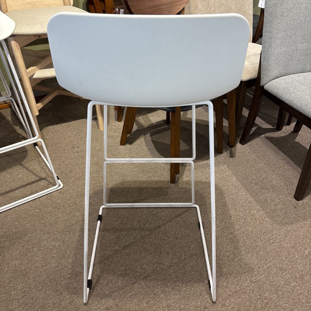 Article Modern White Sled Base Bar Stool C STOOLS