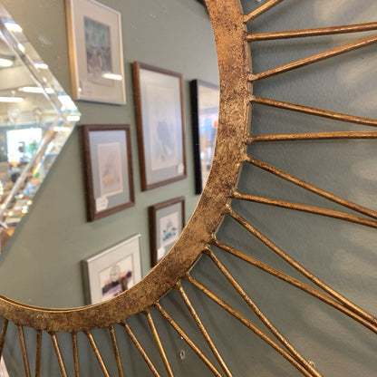 Brass Flower Mirror