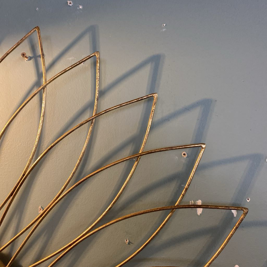 Brass Flower Mirror