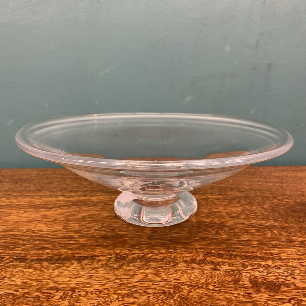 SIMON PEARCE Clear Glass Footed Bowl SMALLS