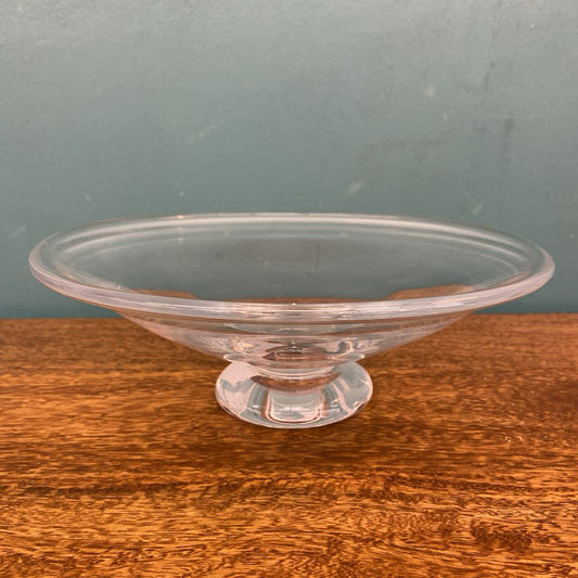 SIMON PEARCE Clear Glass Footed Bowl SMALLS