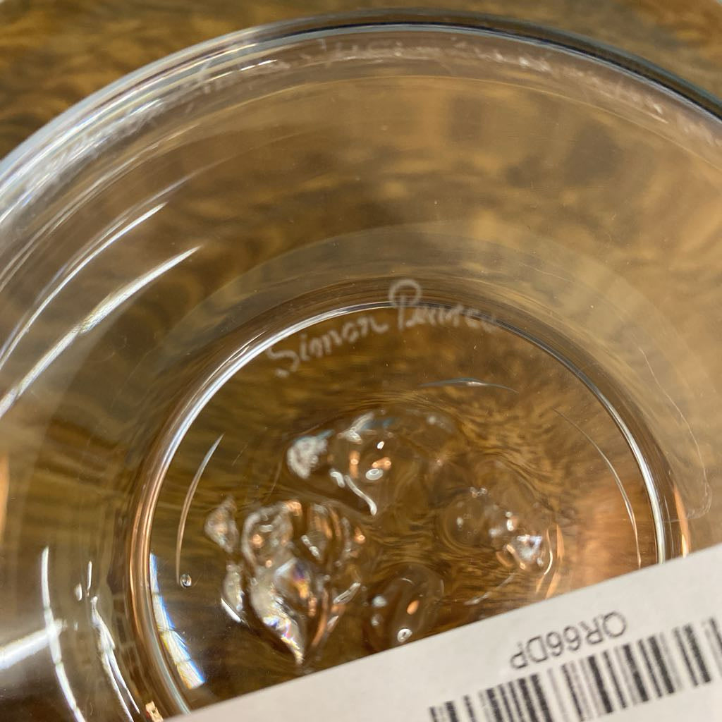 SIMON PEARCE Clear Glass Footed Bowl SMALLS