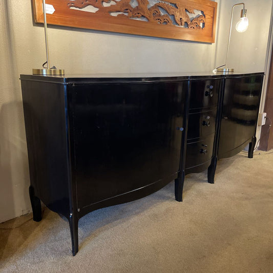 1920's French Provincial Black Lacquer Buffet C SIDEBOARDS