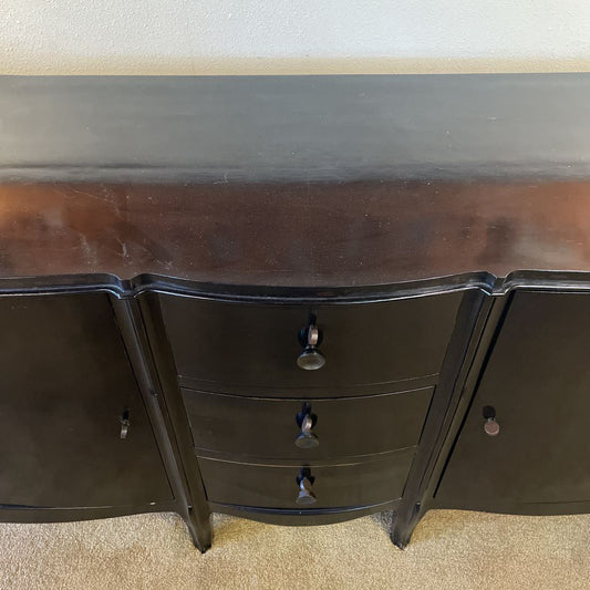 1920's French Provincial Black Lacquer Buffet C SIDEBOARDS