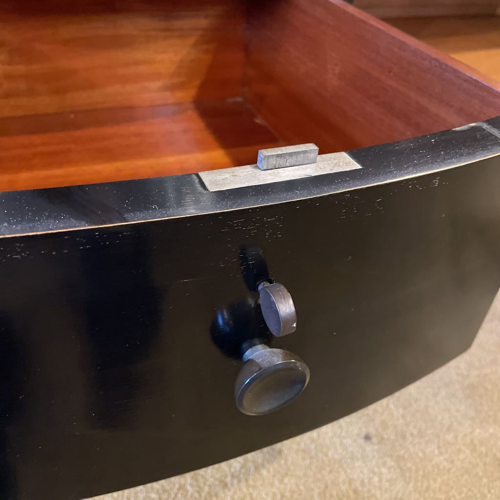 1920's French Provincial Black Lacquer Buffet