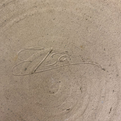 Brown Teal Glaze Stoneware Plate SMALLS