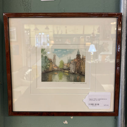 Signed THEO VANDENBROECK Waterway Art ART