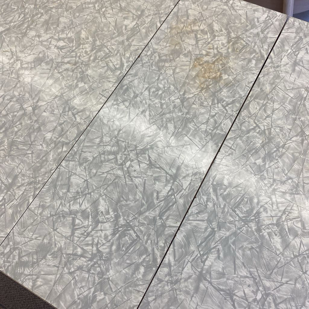 Small Vintage Chrome Edge Table w/Extra Leaf (AS IS)