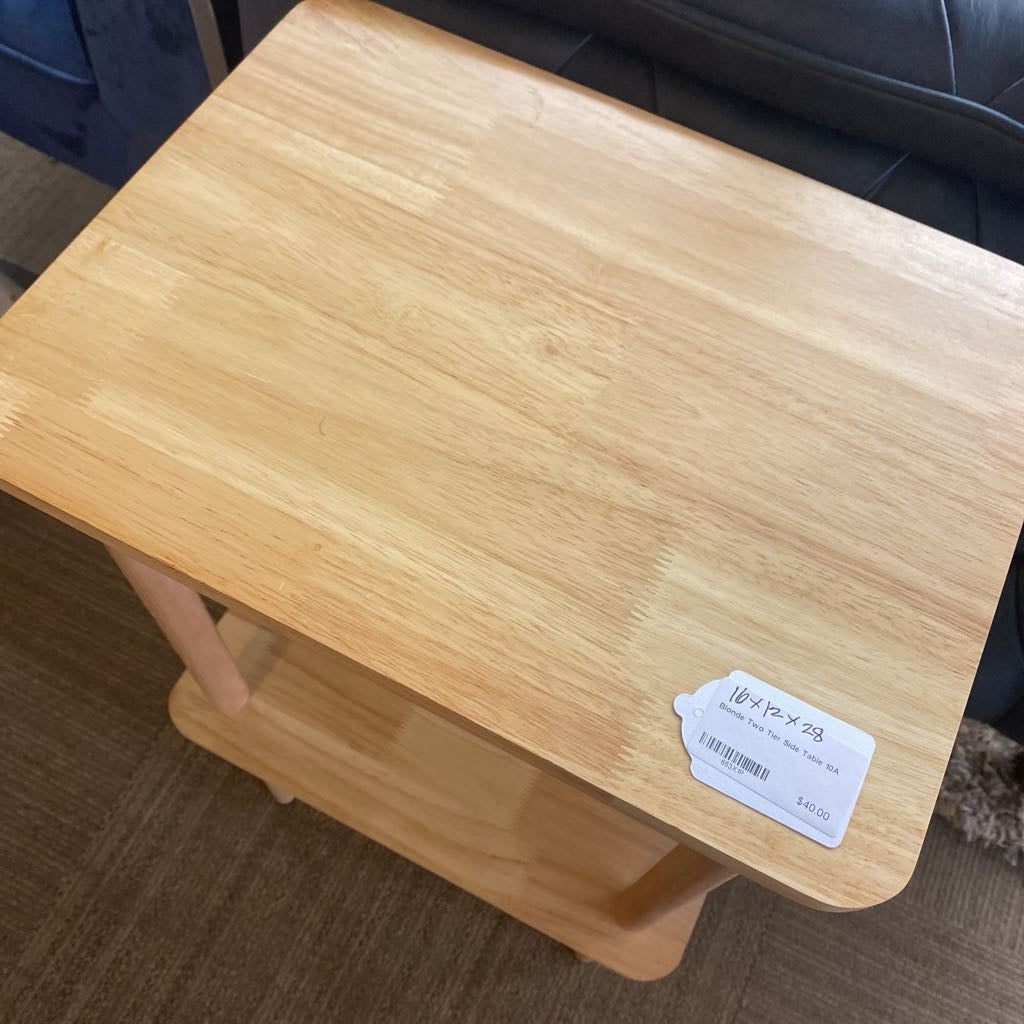 Blonde Two Tier Side Table C SIDE TABLES